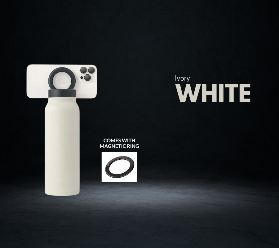 AquaMount™: 24oz (720 ml) Stainless Steel Reusable Water Bottle with MagSafe