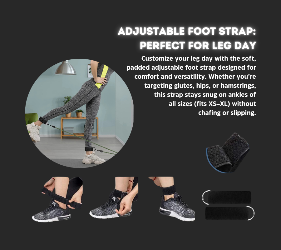 5 in 1 Resistance Bands Set with Handles & Door Anchor – 5 Fitness Bands for Home Workouts, Physical Therapy, Gym